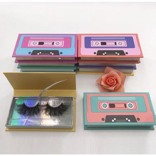 10pcs Paper False Eyelash Packaging Mink Eyelashes Box Empty Rectangle Lash Case without Lashes