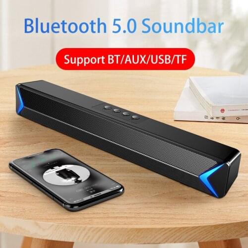 2020 TV Sound Bar AUX USB Wired and Wireless Bluetooth Home Theater FM Radio Surround Sound Bar PC Speaker Computer Soundbar