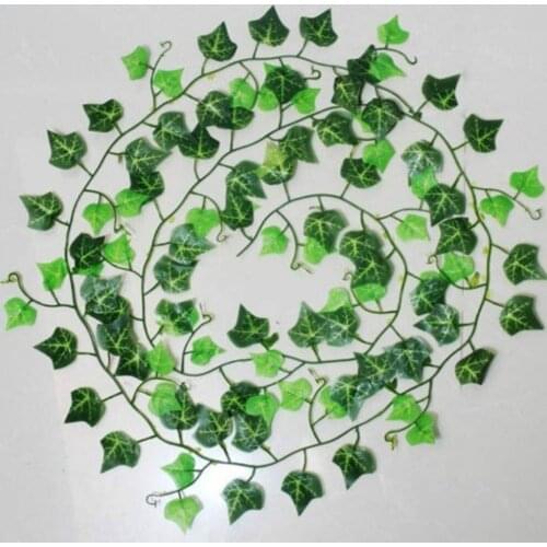 5pcs/lot 2.4M Home Decor Artificial Ivy Leaf Garland Fake Plants Vine Fake Foliage Flowers Creeper Green Ivy Wreath