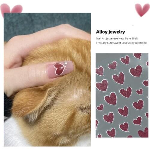 9 Styles Nail Stickers Stars Heart Butterfly Various Pattern White Red Adhesive DIY Decoration Design Nail Art Patch Manicure