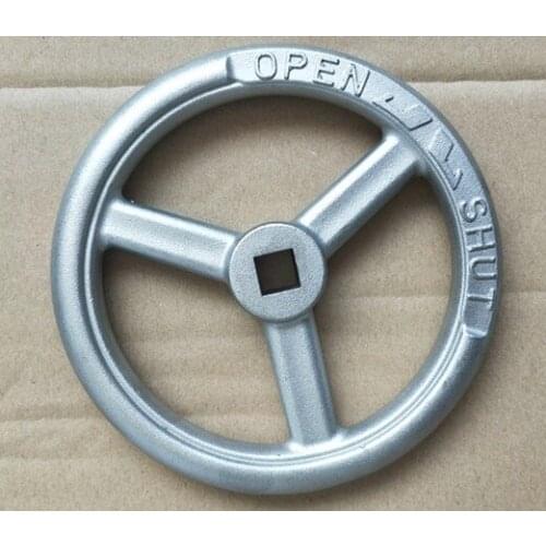 2pcs Diameter:65mm Hole:6x6mm Thickness:12mm 304 Stainless Steel Valve Solid Flat Handle Machine Turntable Steering Wheel