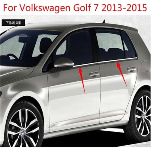 For Volkswagen Golf 7 2013-2015 (4piece)High-quality stainless steel Strips Car Window Trim Decoration Accessories Car styling