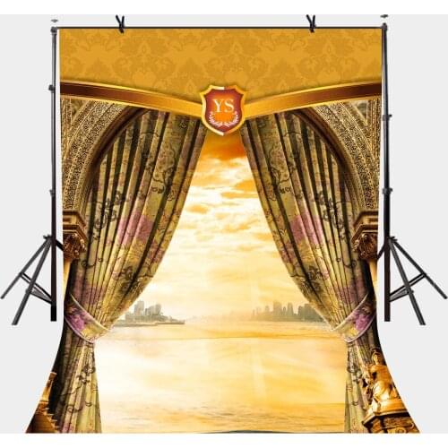 5x7ft Window Facing the Sea Photography Background Seaside Beach Pattern Photo Backdrop Studio Props