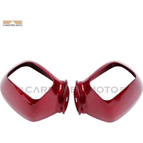 Red Motorcycle Rear Side Mirrors Housing Covers case for Honda Glodwing GL1800 2001-2011 05 06 07 08 09 10