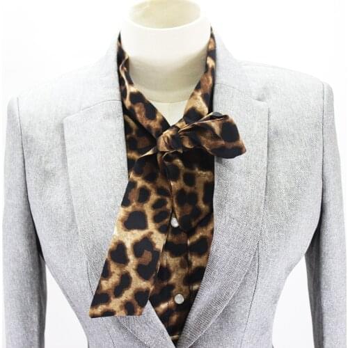 Leopard Stand Fake Collar for Women Autumn Sweater Half Shirt Bowknots False Collar Stand Detachable Collars Women Nep Kraagie