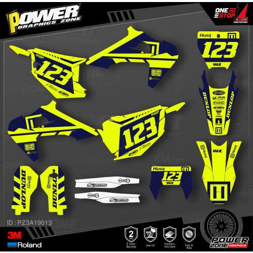 PowerZone Custom Team Graphics Decals 3M Stickers Kit For Husqvarna Decal 2019-N TC FC TX FX FS 2020-N TE FE 125-450CC 13