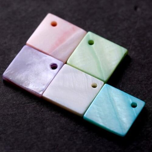 20pcs/lot Natural Square Shell Beads Mother of Pearl Shell for Hand Made Earring Choker bracelet Jewelry Findings Accessories