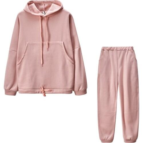 2021 Clothing Spring And Autumn New Popite Fashion Big Pocket Solid Color Sweater Two-Piece Set Sportswear Women