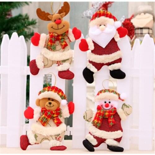Christmas Tree Hanging Ornaments Christmas Doll Small Cloth Dancing Doll Kids Gifts