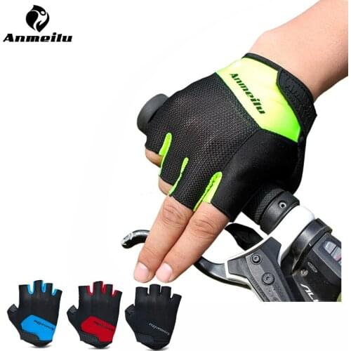 Anmeilu Cycling Gloves Half Finger MTB Road Bike Gloves Men Women Summer Breathable Sport Bicycle Gloves Guantes Ciclismo