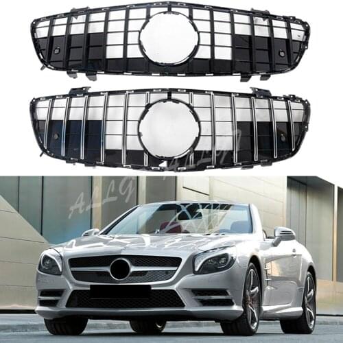 Car Front Racing Billet Bumper Grille Upper Cover For Mercedes-Benz R231 SL-Class 2013 2014 2015 2016 GTR