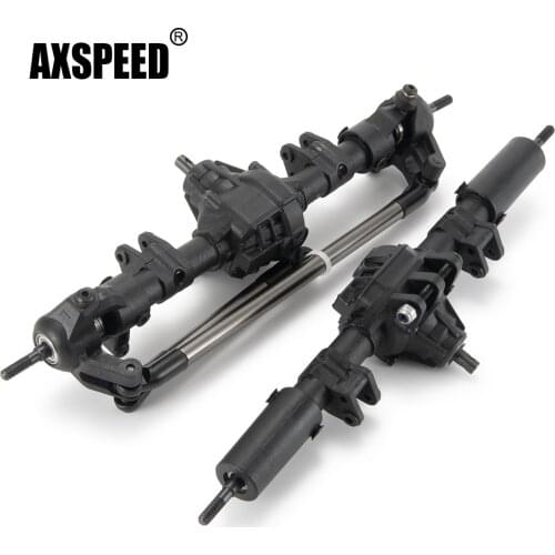 AXSPEED RC Car Front Rear Straight Complete Axle for 1:10 RC Crawler Axial SCX10 II 90046 90047 90027 90028 Upgrade Parts