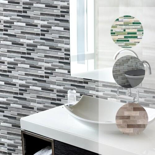 Self Adhesive Non-slip Kitchen Mosaic Stickers Frosted Waterproof Bathroom Tile Stickers Floor Paste Home Decoration