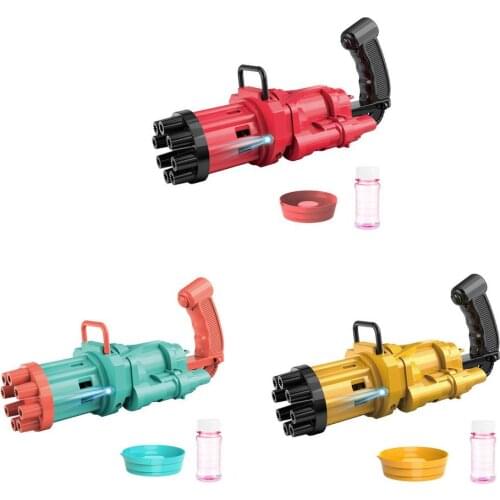 Light Childrens Bubble Gun Gatling Bubble Toy Gun Electric 2 And 1 Bubble Gun Gifts For Children