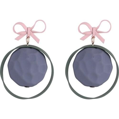 TONGKWOK Bohemia Exaggeration Dangle Earrings For Women Silk Thread Tassel Metal Long Chandelier Earrings #136292