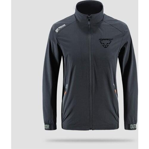 Hot sale dynafit Slim sport jacket mens street windbreaker zipper thin jacket mens casual Front printing jacket Asian size