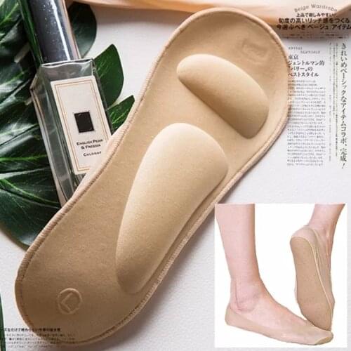 Women Insoles 3D Stretch Breathable Deodorant Running Cushion Insoles For Invisible Sock insole Shoes Sole Orthopedic Pad