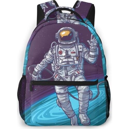 Women Backpack Kids School Bag for Teenage Girls Cosmonaut Female Laptop Notebook Bagpack Travel Back Pack 2021