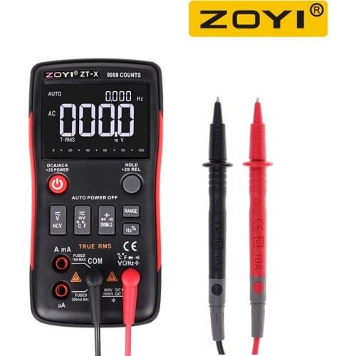 ZOYI ZT-X Digital Multimeter 9999 Counts All-button Design Auto / Manual Range True-RMS Electrical DMM