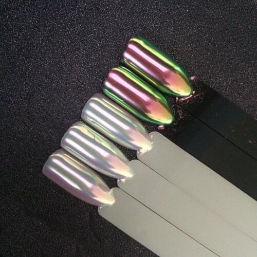 0.5g Aurora Neon Pigment Mermaid Powder Unicorn Chameleon Mirror Chrome Nail Rainbow Nail Art Manicure for Gel Nail Polish