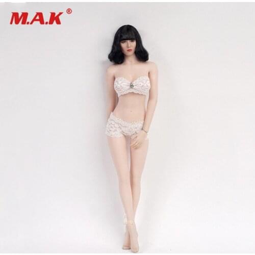 1/6 White Female Sexy Lingerie Suits Girl Lace Underwear Clothing Model Toys for 12" Female Action Figures Body Accessory