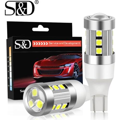 2Pcs W16W LED 912 921 T15 LED Bulbs 15SMD 3030 Chips 920 Lamp Car Backup Reverse Lights Super Bright 6000K 12V Auto Lamp
