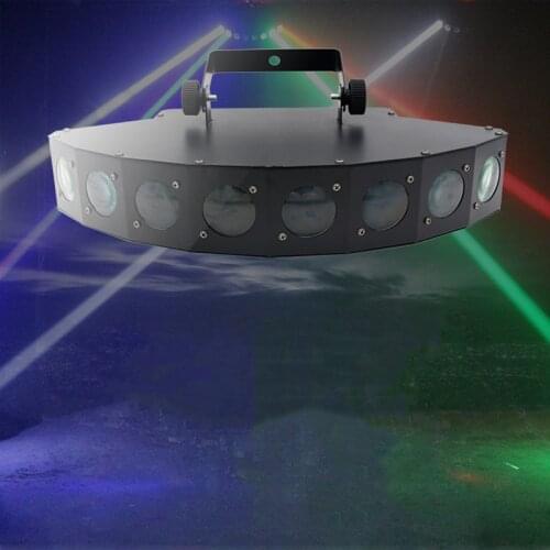 Free shipping eight eyes beam light DMX control 10W*8pcs LED Eight Lens Beam Light High brightness DJ Disco Party stage lighting