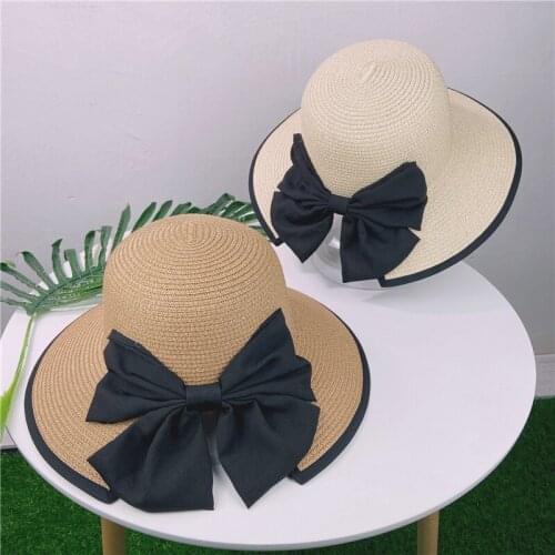 Ladies Straw Hat Women Big Bow Big Brim Straw Hat Foldable Lace Sunscreen Beach Vacation Sun Hat Fisherman Hat Travel