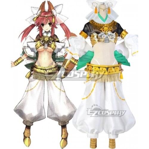 Fate Grand Order FGO Tamamo No Mae White-faced Uniform Clothing Outfits Girls Halloween Cosplay Costume E001