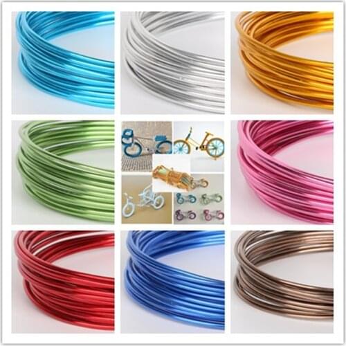 Hot Sale 5Meters Anadized Aluminum Wire (12 gauge) Versatile Painted Soft Metal Wire DIY Hand Made Craft Supplies for Jewelry