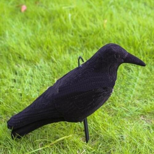 Hot Selling New Crow Hunting Decoy Garden Artificial PE Jet Crow Decoy Crows Scare Decoy For Hunting Shooting Black