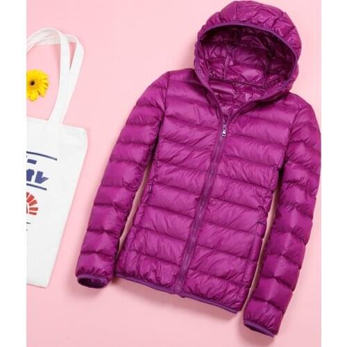 2021 New Women Thin Down Jacket Girls 90%White Duck Down Ultralight Jackets Autumn And Winter Warm Coats Portable Outwear