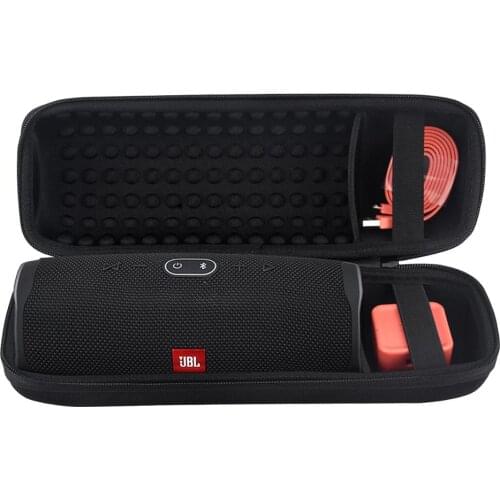 New Hard Case for JBL Charge 4 Portable Hard Wireless Bluetooth Speaker Fits USB Cable and Charger Black Gray Storage case