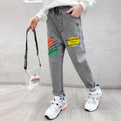 2021 Autumn New Arrival Girls Fashion Denim Pants Kids Jeans Trousers Kids Jeans Girls Casual Boys Jeans Pants