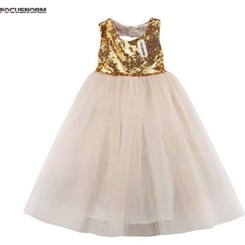 Princess Fashion Dress Toddler Baby Girls 2-8Y Sleeveless Sequined Back Hollow Out Bow Lace Tutu Ankle-Length Dress 2 Style