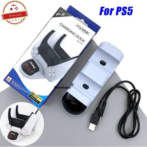LED Controller Charger Cradle For Sony PS5 Controller Joystick Gamepad Dual Type-C Charging Stand Station Dock For PS5 Gamepad