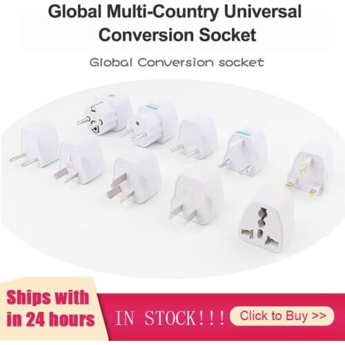 Universal EU Plug Adapter International AU UK US To EU Euro KR Travel Adapter Electrical Plug Converter Power Adapter Socket