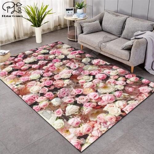 European Style High Quality Flower 3D Carpet For Living Room Rugs Bedroom Anti-Slip Floor Mat Fashion Kitchen Carpet Area Rugs15