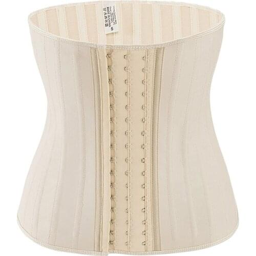 Womens Waist Trainer Newe Arrived 25 Steel Boned Black Latex Underbust Corset Training Cincher Shaper