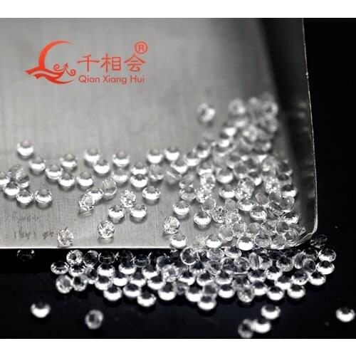 1.0-3.0 MM Round shape Natural white color crystal Stone Loose Gemstone