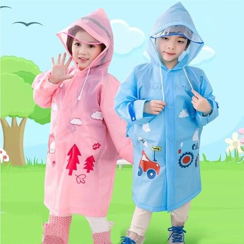 1PCS Childrens cartoon raincoat Korean childrens rain gear Cute baby poncho household Outdoor Rain Tools