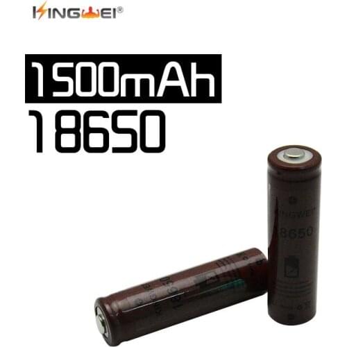 100% Original Brown KingWei 1500mah 18650 Battery 3.7v Li-ion Rechargeable Pointed BatteryHigh Quality Battery