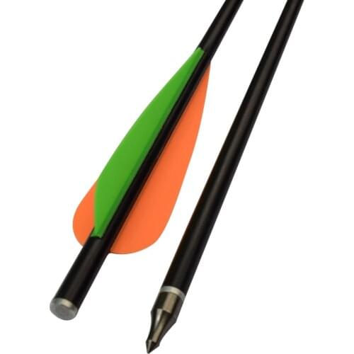 12" 14" 16 Fiberglass Crossbow Bolt 3" Plastic Vane Flat Aluminum Nock Hunting Beast Archery Bow Outdoor Free Shipping