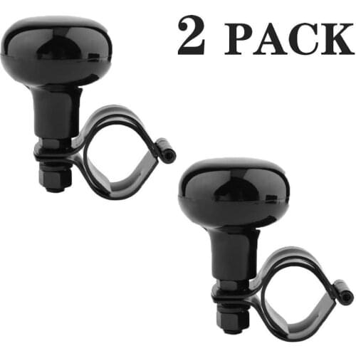 2pcs/set Car Steering Wheel Suicide Spinner Power Knob with Clamp for All Vehicles Automobile Interior Accessories