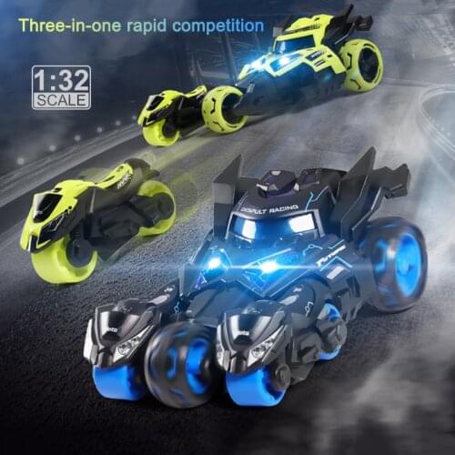 3 in 1 Car Toy Shooting Motorcycle Pull Back Vehicle with Light Music for Kids Children AN88