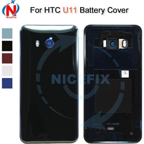 5.5" For HTC U11 Battery Cover With Camera Lens Glass Door Back Housing Case For HTC U11 U-3w W-1w Back Cover