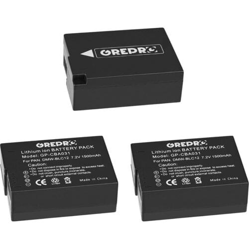 3x 1500mAh DMW-BLC12 Battery for Panasonic DMW BLC12 BLC12PP BLC12E Lumix DMC FZ1000 FZ200 FZ300 G85 G5 G6 G7 GH2 GX8