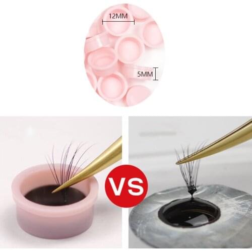 500pcs Grafting Eyelash Glue Cup Pink Glue Delay Container Beauty Eyelash Tool Pink