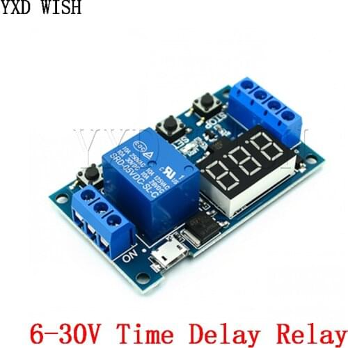 DC 12V 24V Dual MOS LED Digital Time Delay Relay Trigger Cycle Timer Delay Switch Circuit Board Timing Control Module Diy Board