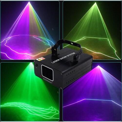Dj RGB Laser 1Head Mini Disco Line Beam Scanner Lazer Stage Light Fog Machine Night Club KTV Bar